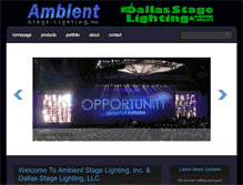 Tablet Screenshot of ambientstagelighting.com